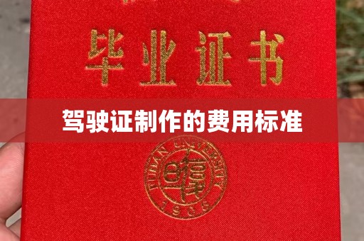 龙子湖驾驶证制作的费用标准
